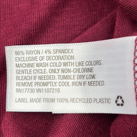 A new day burgundy sleeveless top with pompom trim - Picture 6 of 7